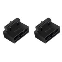 2Pcs Computer Motherboard Header Adapter USB 3.0 19P/20P 90 Degree Desktop Converter Desktop Computer Accessories