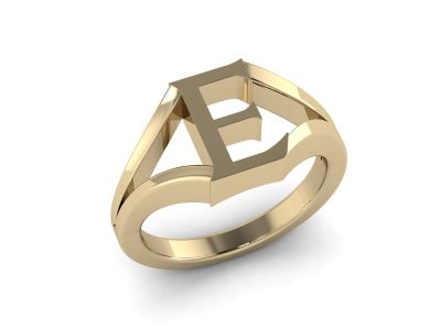 แหวนตัวอักษร E ทองคำ 14K