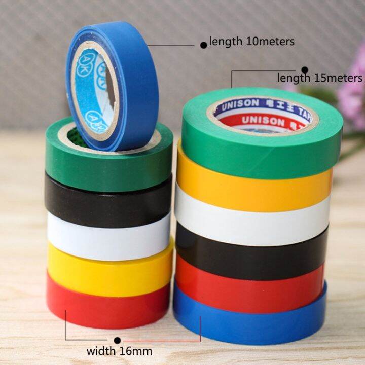 1 Roll 10m/15m Electrical insulation tape Waterproof PVC Flame