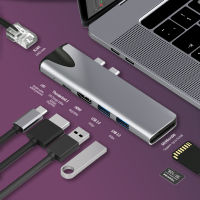 jianzhifen USB 3.1 Type-C ฮับเพื่อ RJ45หัวแปลงสัญญาณ HDMI 4K Thunderbolt 3 USB C ฮับพร้อมฮับ3.0 TF ช่องตัวอ่าน SD PD สำหรับ MacBook Pro/air