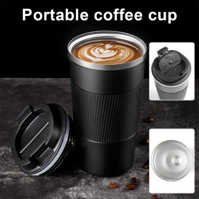 【คลังสินค้าพร้อม】Zir Mall 380Ml/510Ml Double Stainless Steel 304 Coffee Thermos Mug Leak-Proof Non-Slip Car Vacuum Flask Travel Thermal Cup Water Bottle Coffee Cup Office Cup Car Thermos Mug