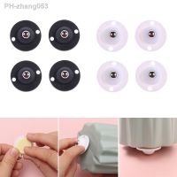 4PCS Casters Stainless Steel Boxes Roller 360º Universal Wheels Mini Universal Pulley Paste Casters Self Adhesive Pulley