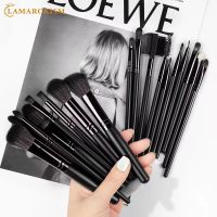 【CW】18 Pcs Black Makeup Brushes Set Soft Eyeshadow Foundation Cosmetic Powder Blush Blending Beauty Instruments Makeup Tools