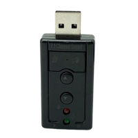 YOUCUN อะแดปเตอร์การ์ดเสียงภายนอก USB 7.1เสมือนจริง CH USB 2.0ไมค์ลำโพงชุดหูฟังไมโครโฟนตัวแปลงแจ็ค3.5MM