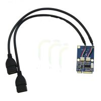 INGLE Mini PCI-E Mini PCI-E อะแดปเตอร์ USB คู่ PCI Express Dual USB MPCIe ถึง5อะแด็ปเตอร์ SSD ทนทาน MPCIe ถึง5 Pin PCI Express To ยูเอสบียูเอสบีอะแดปเตอร์แฟลชดิสก์