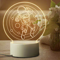 Spaceman Night Light for Kids Birthday Christmas All Holidays Gift USB 3D Warm Table Bedside Lamp Practical Creative Toy