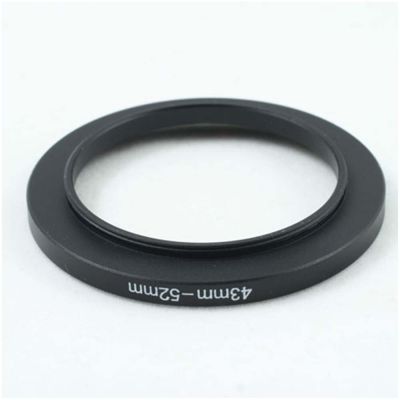 43-52mm 43mm to 52mm Step-up Metal Filter Adapter Ring Black 43-52