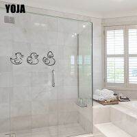 YOJA 10x29.6CM Bathroom Shower Glass Duck Decal Bedroom Kitchen Wall Sticker G2 0255