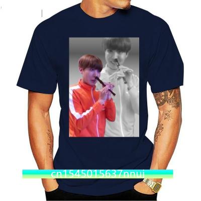 Shirt Red Tshirt Cute Tee Shirt Graphic Jhope Flute Flashback Ver Men Cotton Tshirt