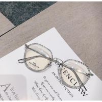 Metal Polygonal Glasses Frame New Korean Version Anti-blue Light Glasses Frame Student Flat Mirror Anti-Blue Anti-Radiation Glasses Metal Frame Women Eyeglasses Fashion