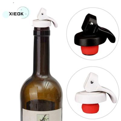 XIEGK ใช้ซ้ำได้ ปิดผนึก รักษาความสด ฝาขวด อุปกรณ์ครัว พลาสติก จุกปิดขวดไวน์ ปลั๊กไวน์ จุกปิดขวดเครื่องดื่ม ฝาปิดไวน์