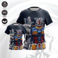 Mecha Warrior เสื้อยืด axellent DAM Anime xort JERSEY ระเหิด unisex แขนยาวแขนสั้น JUNIOR Kids100CM-3XL jersi