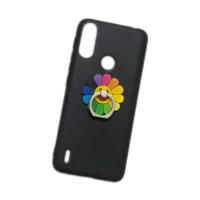 Case for Motorola Moto E7 E7i Power E 2020 E6 Play E6S E20 E22 E22i E30 E40 G7 G8 Plus G9 3D Cute Colorful Sunflower Finger Ring Stand Holder Soft TPU Phone Cover