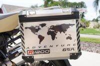 ✤☂ GSA Adventure Motorcycle Reflective Decal Kit World Adventure R1200 for Touratech Panniers