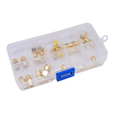 18Pcs Adapter SMA / RP-SMA to SMA / RPSMA Male Plug &amp; Female Jack Straight &amp; Right Angle RF Coaxial Connector Electrical Connectors