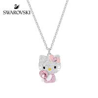 Swarovski necklace HELLOˉKITTY Cute Pink Charming Necklace Clavicle Chain Accessories for Girlfriend Gifts Women Jewellery