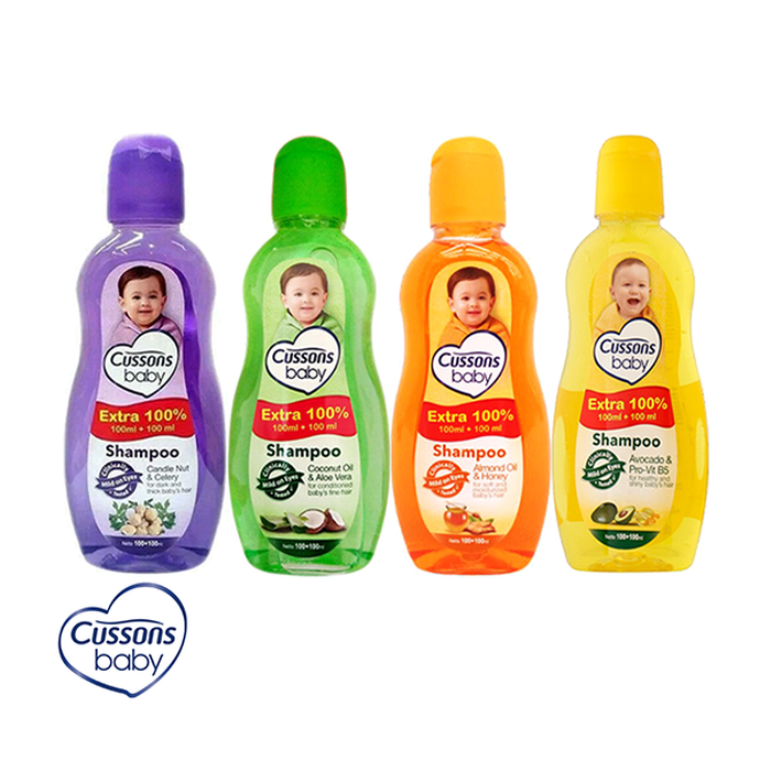 Cussons Baby Shampoo 100ml (50+50ml) dan 200ml (100+100ml) Shampo Bayi