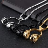 Free Fan DJ Music Headphone Pendant Necklace Long Chain Men Women Hip Hop Jewelry Rock Headset Necklace Male Gift S110