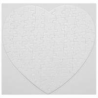 10Pcs Sublimation Blank Puzzle DIY Craft Heart Jigsaw Puzzle DIY Transfer Products