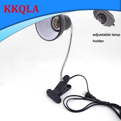 QKKQLA Adjustable Light Bulb Base EU US Plug Flexible Desk Lamp Holder E27 Socket Desk Clip On Off Switch for Home Bedroom