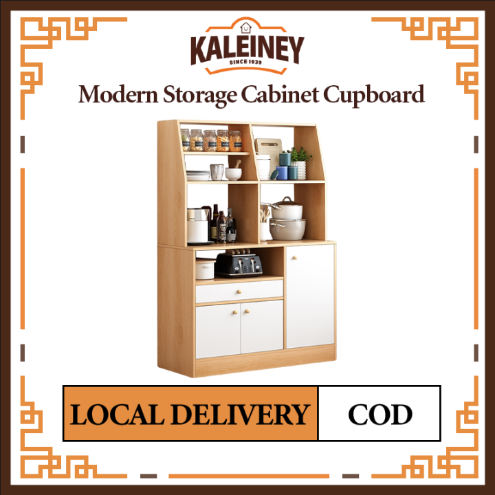 KALEINEY Modern Storage Display Rack Cupboard Integrated