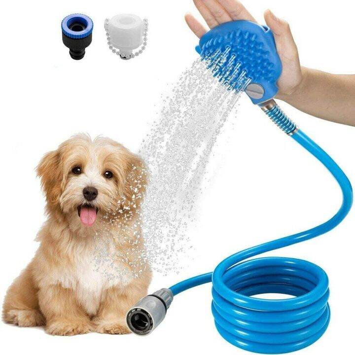 Pet Bathing Tool Sprayer and Scrubber Tool in One Indoor/Outdoor Dog