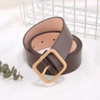 New Women Belt Square Buckle Student Fashion Korean Style Trendy Decorative Belt