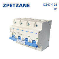 DZ47-125 4P Mini Circuit Breaker 80/100/125A ในครัวเรือน MCB พร้อมตัวบ่งชี้ DIN Rail ติดตั้งสวิทช์อากาศ-asferttyre