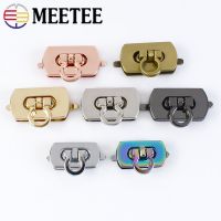 【CW】 2/5Pcs Meetee 30x17mm Metal Locks Detachable Twist Turn Lock Clasp for Leather Purse Buckle Hardware Accessory