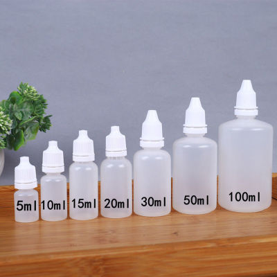 5PCS Paint Empty Travel Plastic Bottles Squeezable Eyes Liquid 3ML/5ML/10ML/15ML/20ML/30ML/50ML