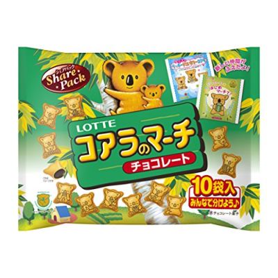 Koala Mach Lotte ขนมปังหมีโคอาล่ามาร์ชนำเข้าจากญี่ปุ่น 1 แพ็ค 10 ห่อ