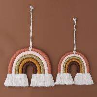 5 Layers Nordic Macrame Rainbow Wall Decor Bedroom Nursery Baby Kids Room Colorful Tapestry Rope Wall Hanging Woven Tassel