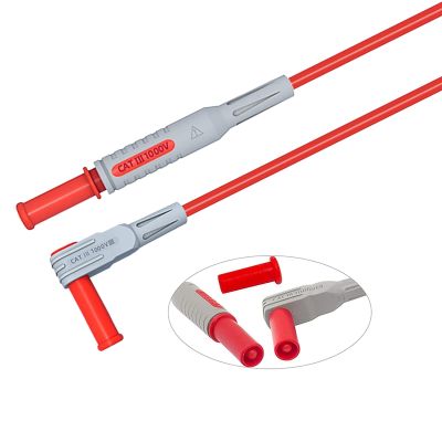 2PCS Multimeter Test Leads 4Mm Banana Plug Male To Male With Puncture Probes Wire-Piercing Test Clip Tool