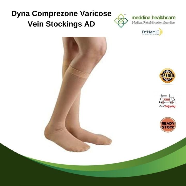 Comprezon Varicose Vein Stockings Class 2- Mid Thigh- 1 pair (Medium) :  : Health & Personal Care