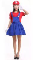 CP184.1 ชุดมาริโอหญิง มาริโอ มาริโอ้ Dress for Woman Mario Suit Super Mario Costume Party Game Cosplay Fancy Outfit