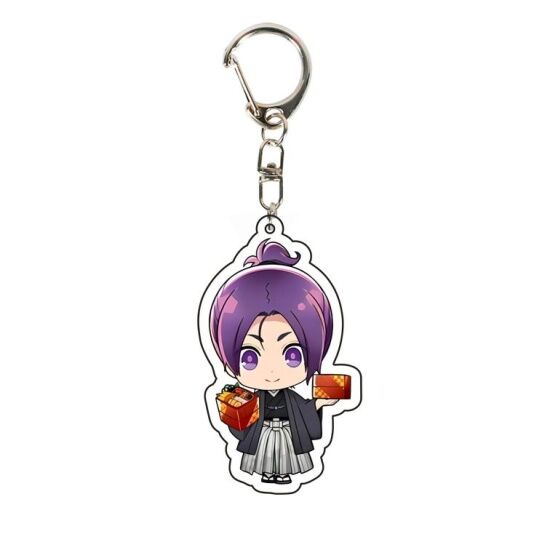 Móc khóa in hình blue lock tiền đạo số 1 ver cổ phục anime chibi mica - ảnh sản phẩm 8