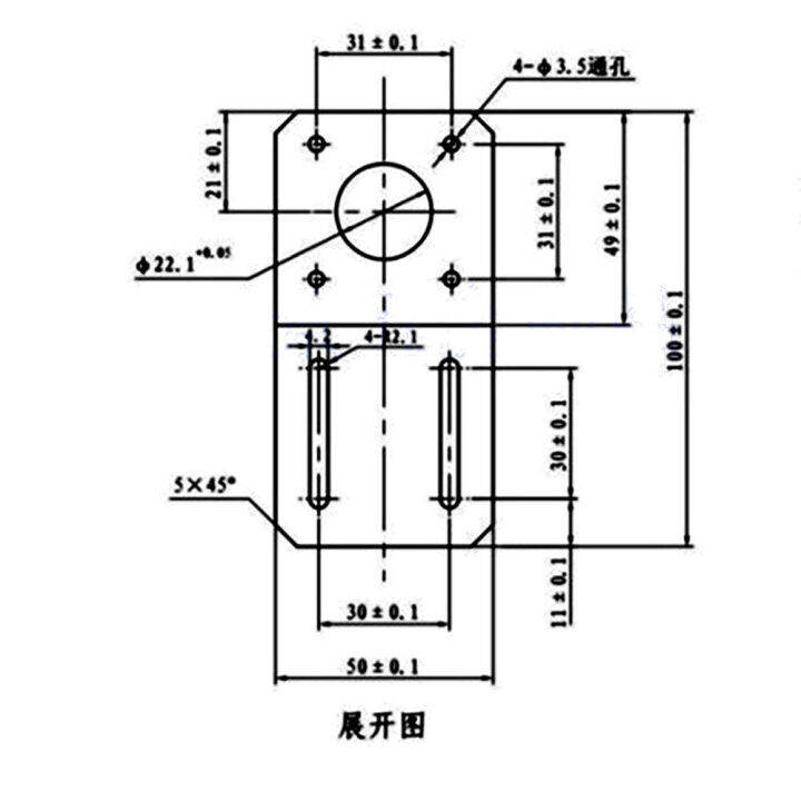 pcbfun-42-stepper-มอเตอร์-l-รูป-nema17ฉากยึด-nema23ติดตั้งในแนวนอนเหล็ก-nema34