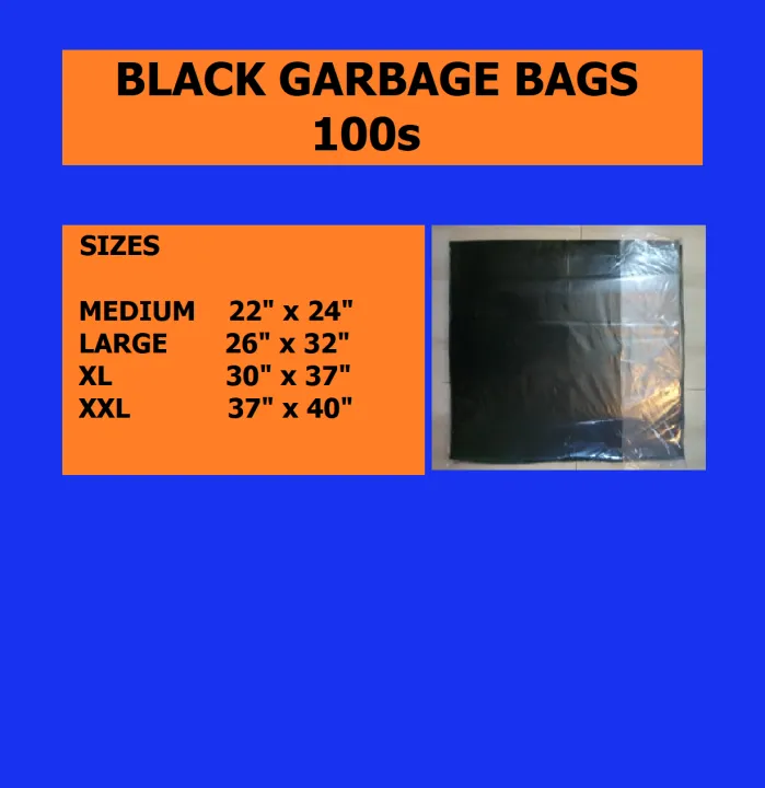 100 pcs Garbage Bags Black / Trash Bags / XXL Lazada PH