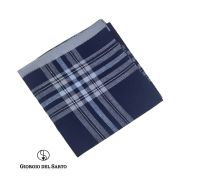 GIORGIO DEL SARTO Handkerchief Blue ผ้าเช็ดหน้า 100% Cotton