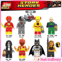 Lzruyiydc ซุปเปอร์ฮีโร่การ์ตูน Minifigures ที่เข้ากันได้กับแบทแมนซูเปอร์แมนแฟลชโคมไฟสีเขียวบล็อกตัวต่อยุติธรรมลีก