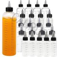 【CW】❣  30ml-500ml Hair Dye Bottle Measured Twist Top Cap Refillable Squeeze With Graduated Scale Pigment Ink