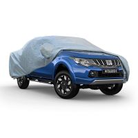 ผ้าคลุมรถ รุ่น 2ประตู แคป สีเงิน จำนวน 1ชิ้น Mitsubishi L200 Triton มิตซูบิชิ ไทรทัน 2 ประตู ปี 2015-2018 รถกระบะ สินค้าราคาถูก คุณภาพดี Silver Coat Car Cover