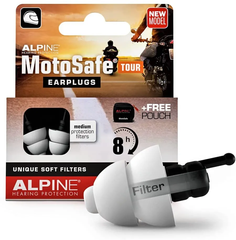 Alpine Hearing Protection Alpine MotoSafe Tour Reusable Motorcycle Ear  Plugs for Wind Noise Reduction Ultra Soft Audible Filter Hearing  Protection for Motorbike Touring  Racing Hypoallergenic Riding Earplugs,  Pair Lazada