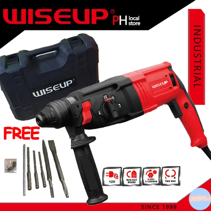 WISEUP Original 800W Concrete Heavy Duty Chipping Gun with Rotary