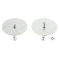 2Pcs Metal Round Nail-Free Wall Anchor Patch Hooks Adhesive Cabinet Shelf Curtain Photo Frame Kitchen Bathroom Pegs Screw Hanger