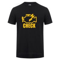 แขนสั้นโอเวอร์ไซส์เสื้อยืดแขนสั้น ผ้าฝ้าย พิมพ์ลาย Mechanic Auto Repair Check Engine Light เหมาะกับของขวัญวันเกิด สําหรั  A3PA