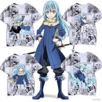 เสื้อยืดแขนสั้นพิมพ์ลาย That Time I Got Reincarnated As Slime คุณภาพสูงไซส์ S-4Xl