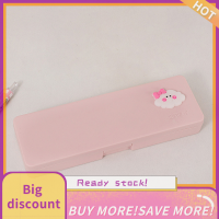 ?【Lowest price】Qearl กล่องดินสอพลาสติกลายการ์ตูนน่ารักแบบพกพากันน้ำได้, กล่องดินสอกันน้ำได้แบบเรียบง่ายอุปกรณ์เครื่องเขียนกล่องดินสอ