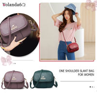 【?Yolanda6⚡️】กระเป๋าสะพายข้างแบบเปลือกหนัง PU แบบเล็กสีพื้นสำหรับผู้หญิง