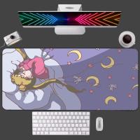 Pink Sailor Moon Scenic Mouse Pad เกมเมอร์ความเร็วล็อคขอบยางเครื่องเกมโต๊ะทำงาน แผ่นรองเมาส์ 90X40